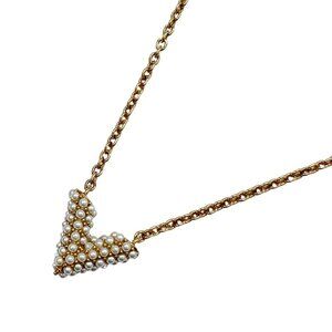 LOUIS VUITTON Gold Pearl Necklace